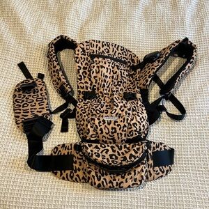 Brown and Black Leopard Print Bag with Padded Straps